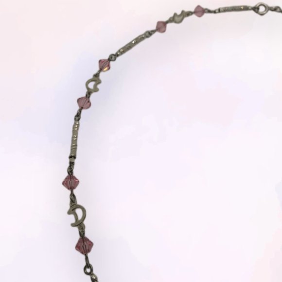 Vintage sterling silver and swarovski crystal choker - Picture 3 of 4